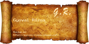 Gyovai Rózsa névjegykártya