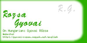 rozsa gyovai business card